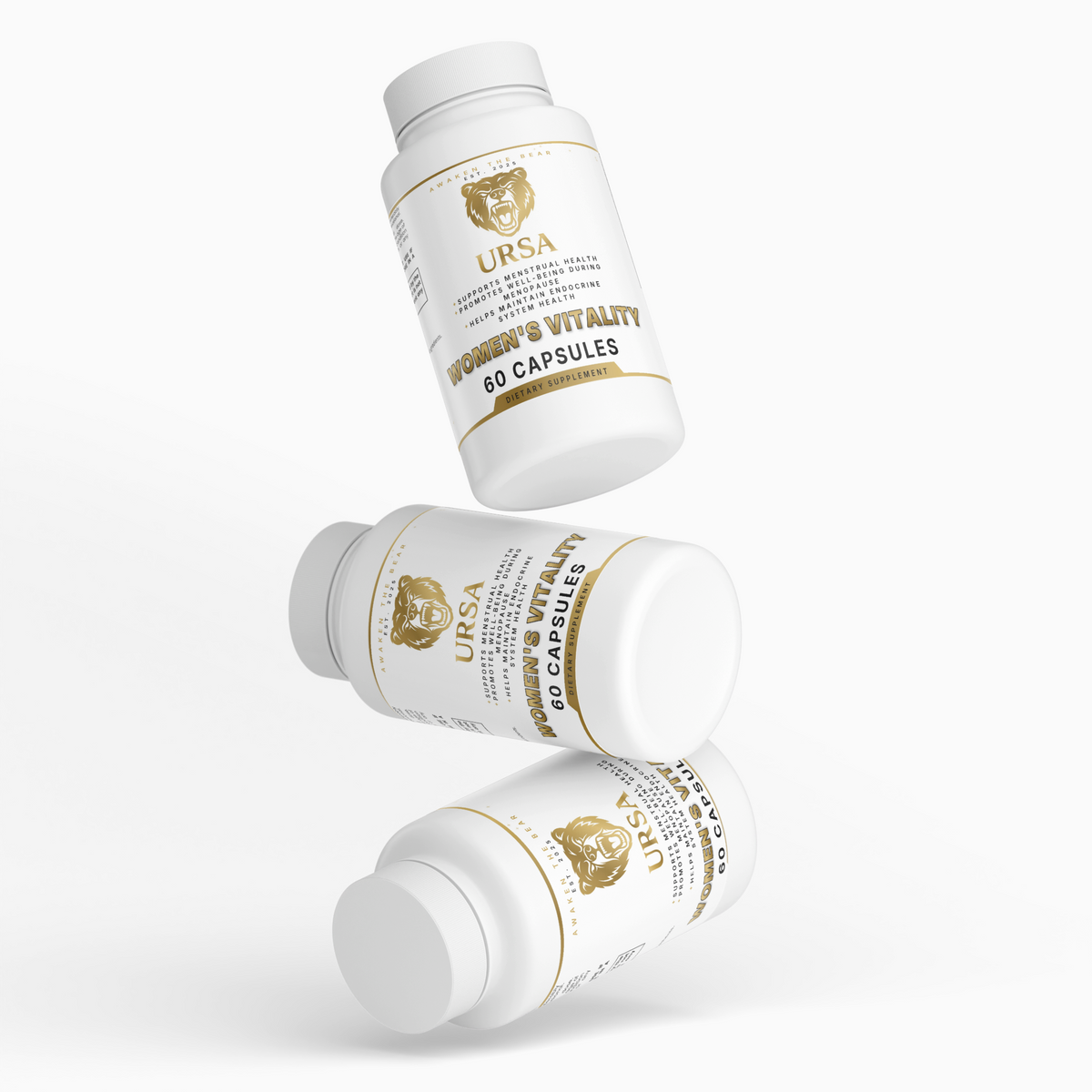 URSA Women's Vitality Formula, 60-capsule bottle of an eleven-botanical blend with black cohosh, red clover and dong quai