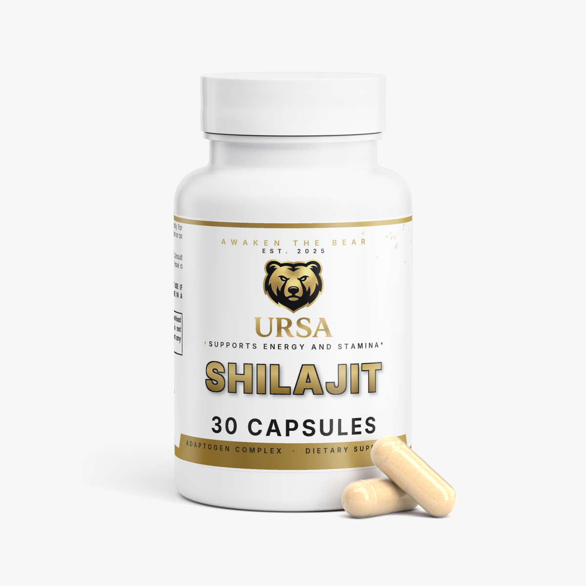 URSA Shilajit Adaptogen Complex, 30 capsules with shilajit, ashwagandha, sea moss and tongkat ali extracts