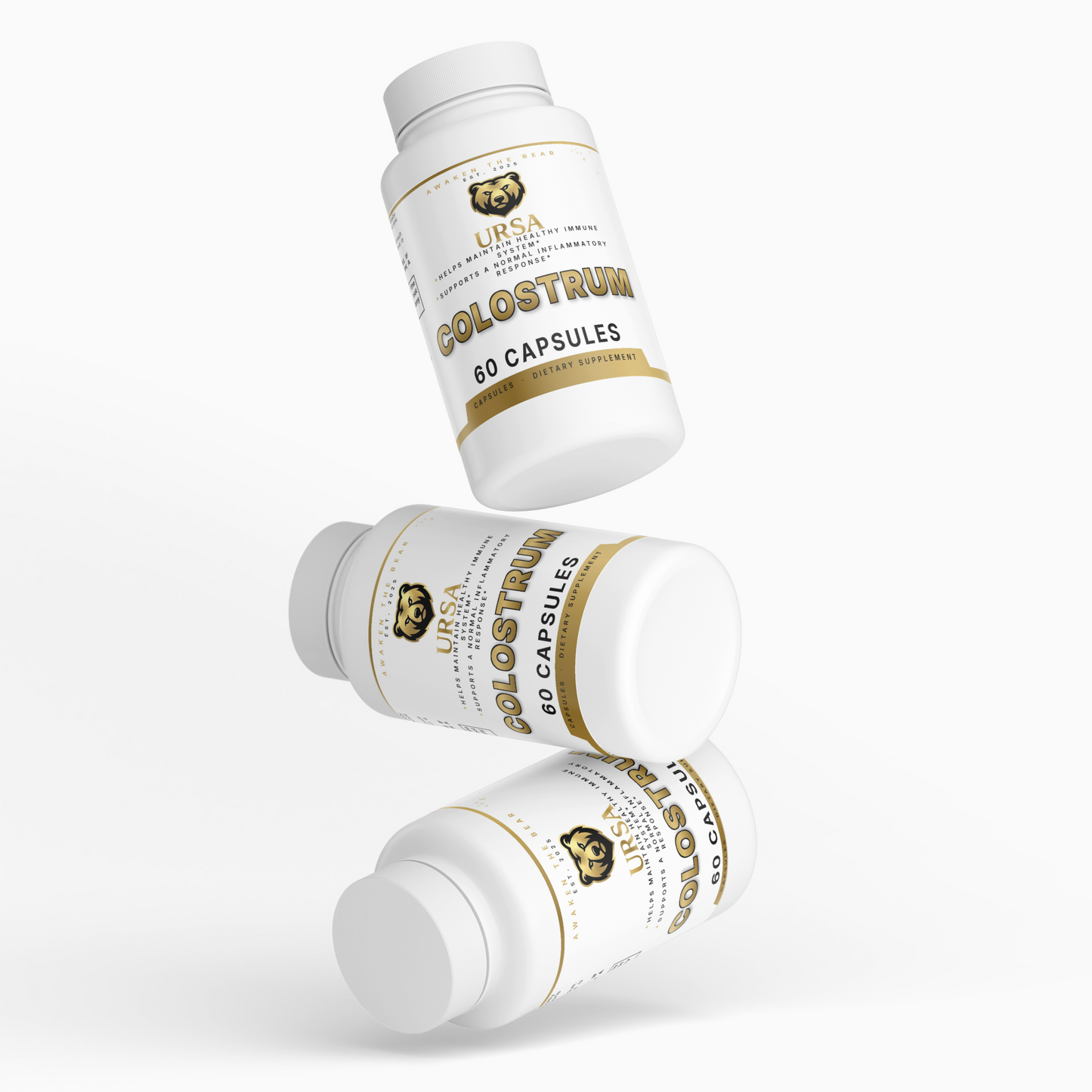 URSA Colostrum Capsules, 60 vegetable capsules of bovine colostrum at 25% IgG