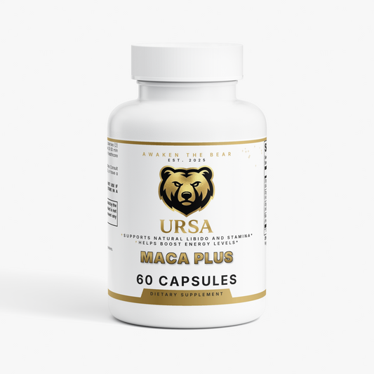 URSA Maca Plus, 60 vegan capsules of organic black, red and yellow maca root