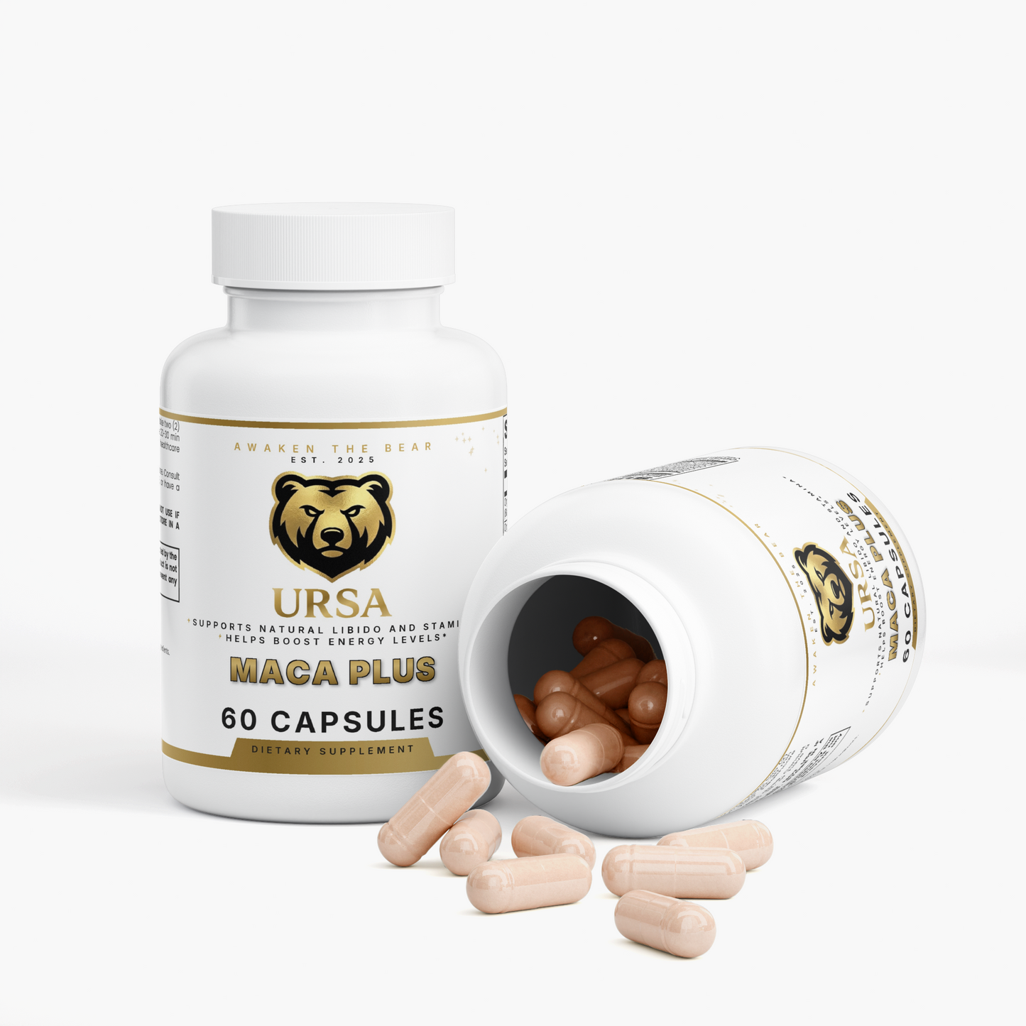 URSA Maca Plus, 60 vegan capsules of organic black, red and yellow maca root