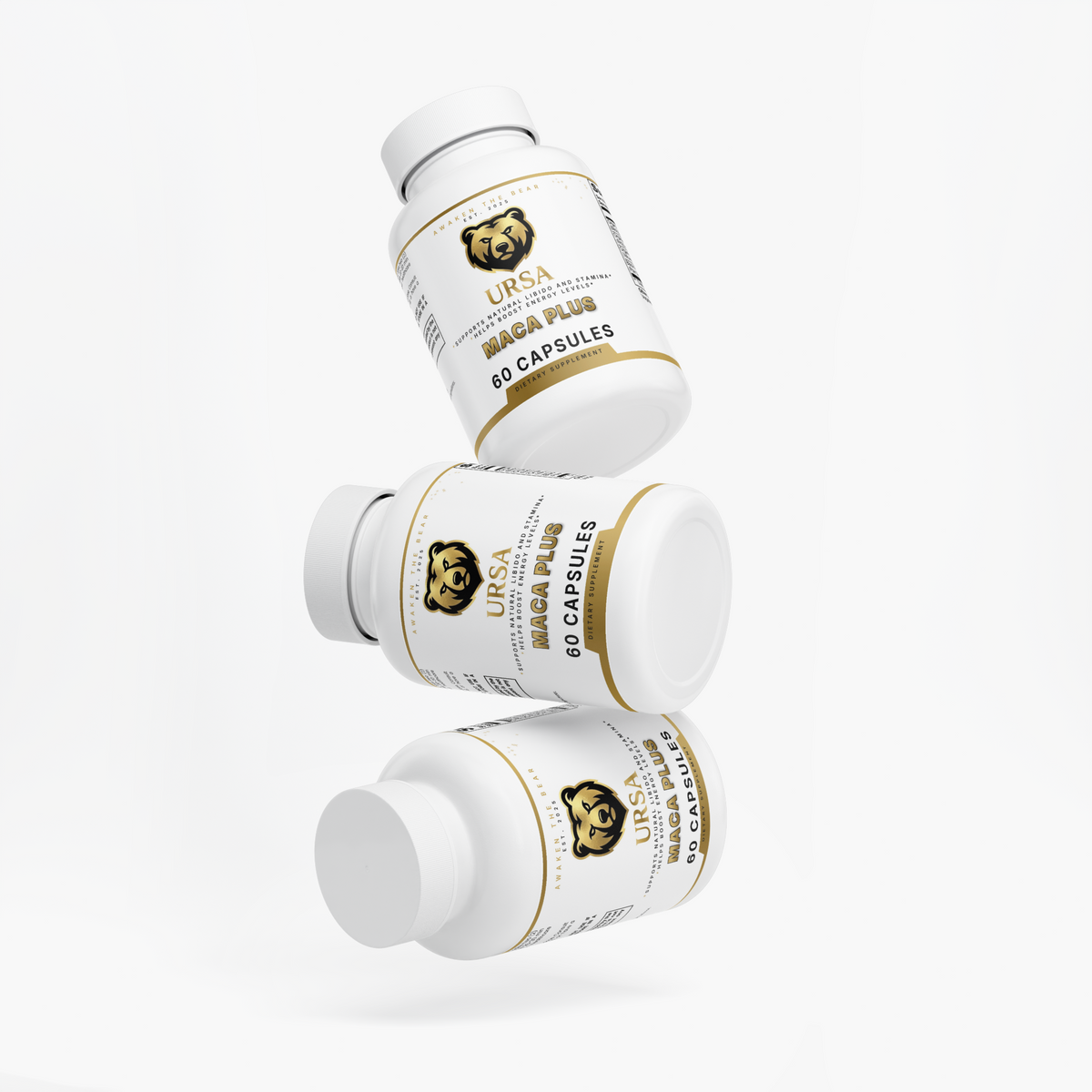 URSA Maca Plus, 60 vegan capsules of organic black, red and yellow maca root