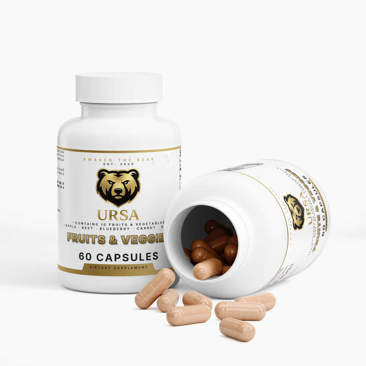 URSA Fruits and Veggies, 60 capsules of ten concentrated fruit and vegetable powders